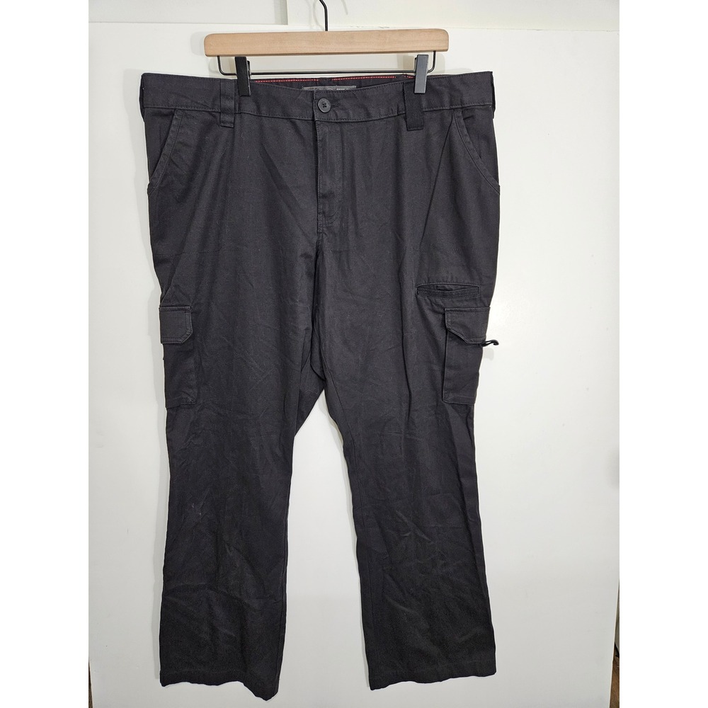 Dickies Black Cargo Work Pants Womens‎ 16WR Straight Leg Cotton FPW777RBK